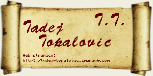 Tadej Topalović vizit kartica